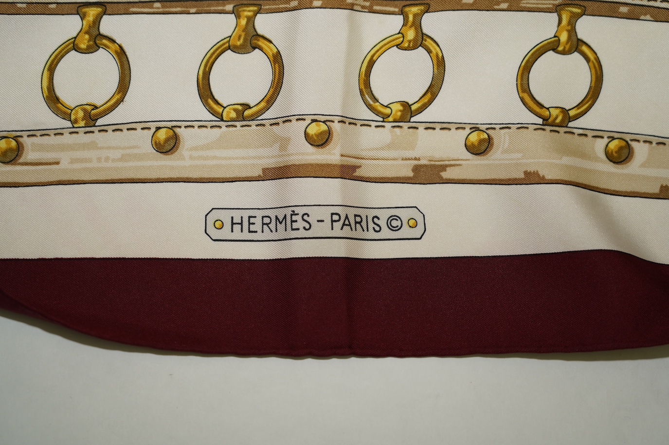 A Hermes silk scarf 'Aux Champs', boxed